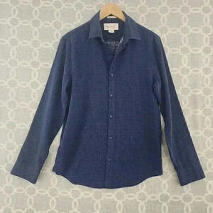 Original Penguin Heritage Slim Fit Navy Blue Button Down Long Sleeve Shirt Men's